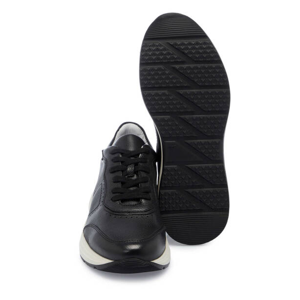 Siyah Deri Erkek Sneaker - E25I1AY57210-A23 - 4
