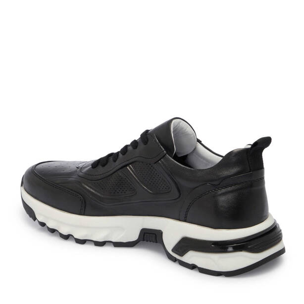 Siyah Deri Erkek Sneaker - E25I1AY57211-A23 - 2