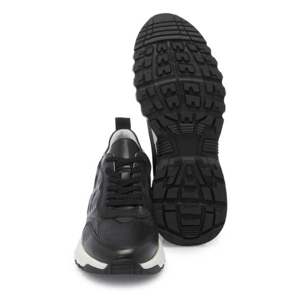Siyah Deri Erkek Sneaker - E25I1AY57211-A23 - 4