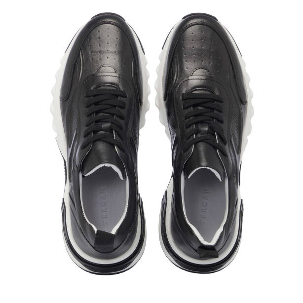 Siyah Deri Erkek Sneaker - E25I1AY57211-A23 - 5