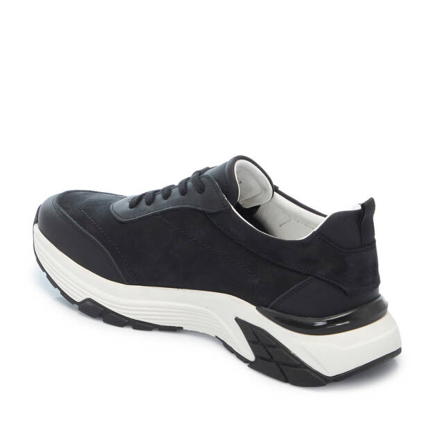Siyah Hakiki Deri Erkek Sneaker - E25I1AY57214-B31 - 3