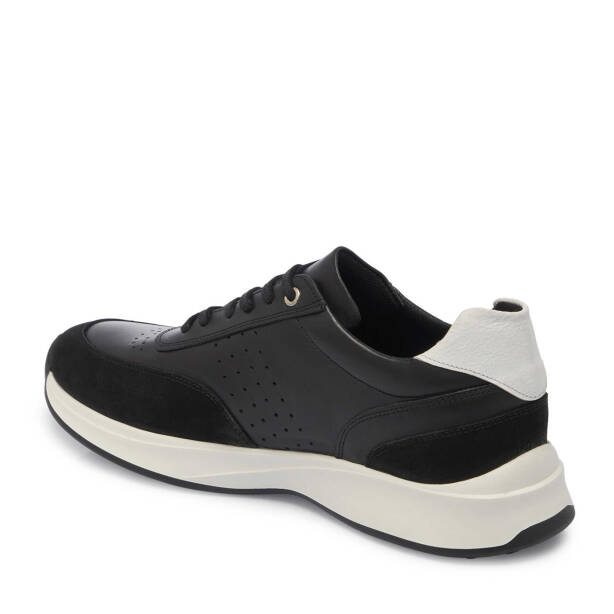 Siyah Hakiki Deri Erkek Sneaker - E25I1AY57217-H4D - 3