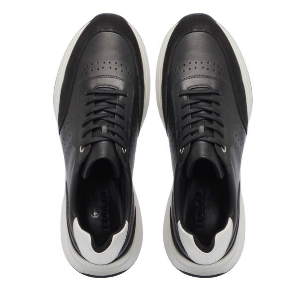 Siyah Hakiki Deri Erkek Sneaker - E25I1AY57217-H4D - 5