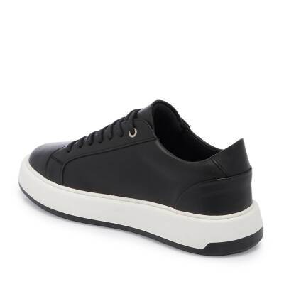 Siyah Deri Erkek Sneaker - E25I1AY57218-A23 - 2