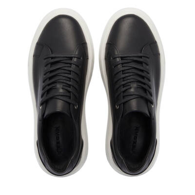 Siyah Deri Erkek Sneaker - E25I1AY57218-A23 - 5