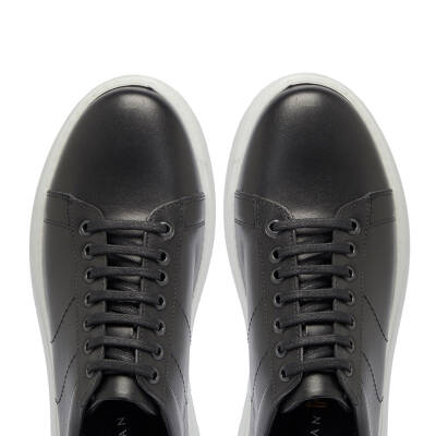 Siyah Deri Erkek Sneaker - E25I1AY57222-A23 - 5
