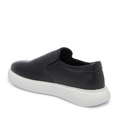 Siyah Deri Erkek Sneaker - E25I1AY57224-A23 - 2