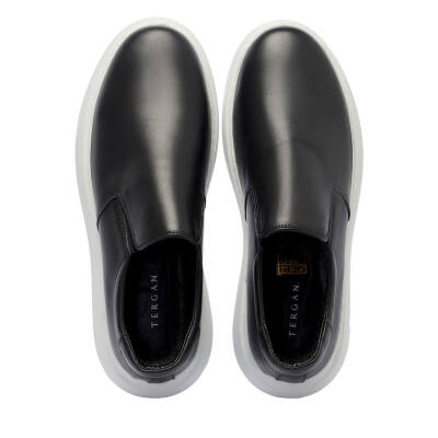 Siyah Deri Erkek Sneaker - E25I1AY57224-A23 - 5