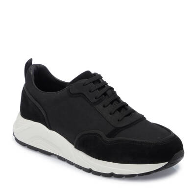 Siyah Deri Erkek Sneaker - E25I1AY57233-B31 