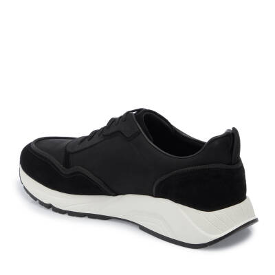 Siyah Deri Erkek Sneaker - E25I1AY57233-B31 - 2