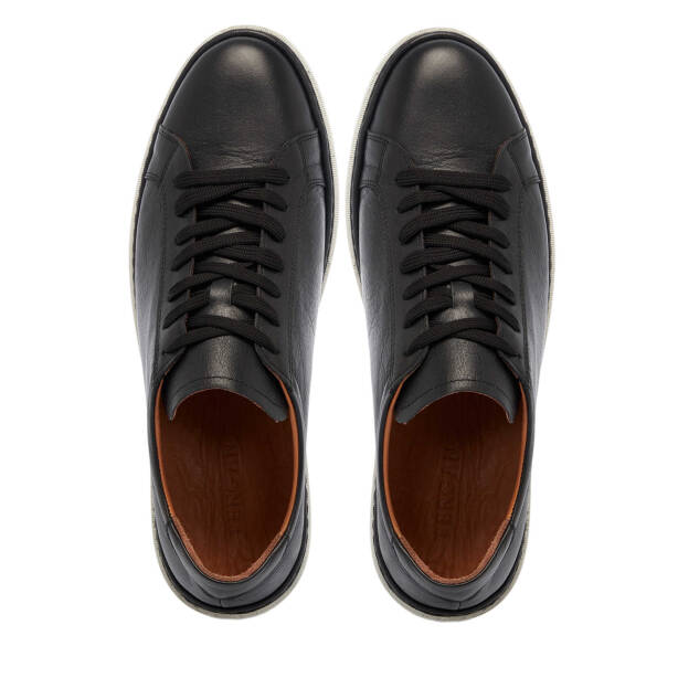 Siyah Hakiki Deri Erkek Sneaker - E25I1AY57267-A23 - 5