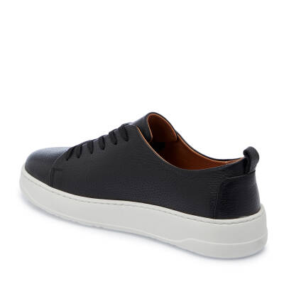 Siyah Deri Erkek Sneaker - E25I1AY57268-A23 - 2