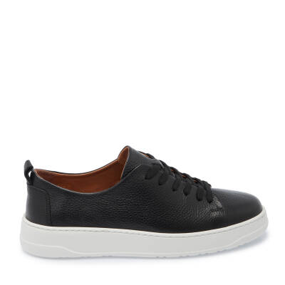 Siyah Deri Erkek Sneaker - E25I1AY57268-A23 - 3