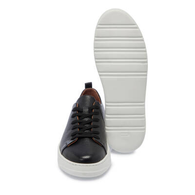 Siyah Deri Erkek Sneaker - E25I1AY57268-A23 - 4