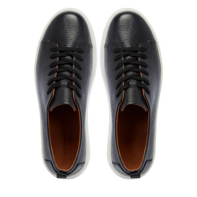 Siyah Deri Erkek Sneaker - E25I1AY57268-A23 - 5