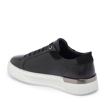 Siyah Deri Erkek Sneaker - E25I1AY57272-A23 - 2