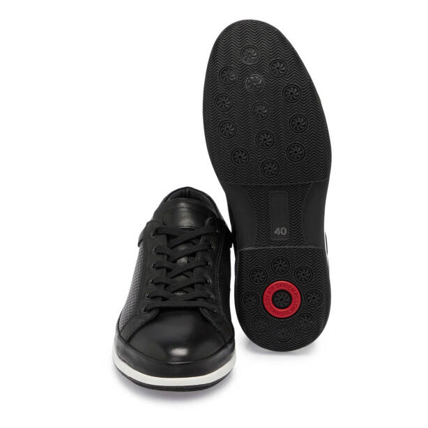 Siyah Deri Erkek Sneaker - E25I1AY57274-A23 - 4