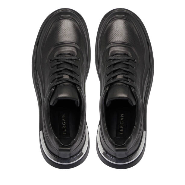 Siyah Hakiki Deri Erkek Sneaker - E25I1AY57276-A23 - 5