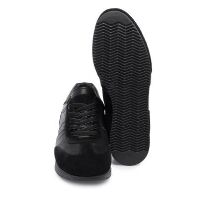 Siyah Deri Erkek Sneaker - E25I1AY57277-A23 - 4