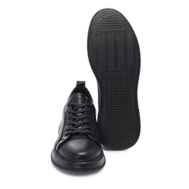 Siyah Hakiki Deri Erkek Sneaker - E25I1AY57279-A23 - 4