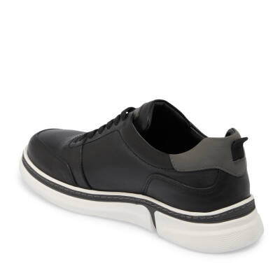 Siyah Deri Erkek Sneaker - E25I1AY57280-A23 - 2