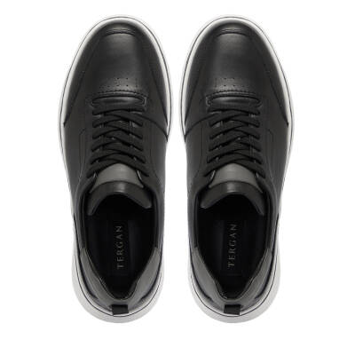Siyah Deri Erkek Sneaker - E25I1AY57280-A23 - 5
