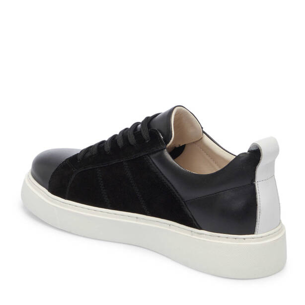 Siyah Deri Erkek Sneaker - E25I1AY57283-A23 - 2