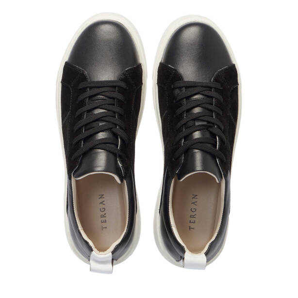 Siyah Deri Erkek Sneaker - E25I1AY57283-A23 - 5