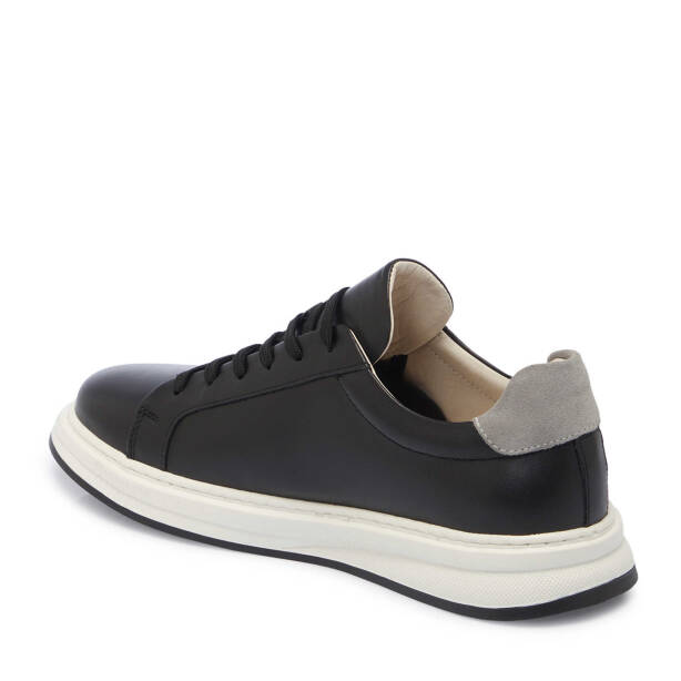 Siyah Hakiki Deri Erkek Sneaker - E25I1AY57285-A23 - 3