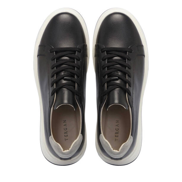 Siyah Hakiki Deri Erkek Sneaker - E25I1AY57285-A23 - 5