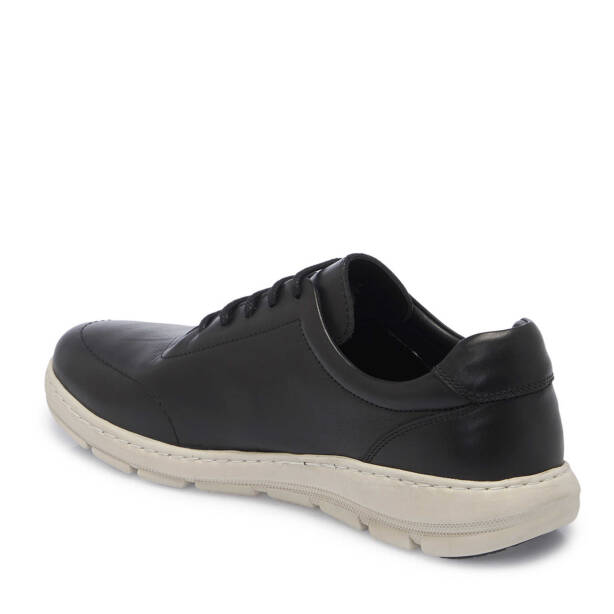 Siyah Hakiki Deri Erkek Sneaker - E25I1AY57286-A23 - Tergan