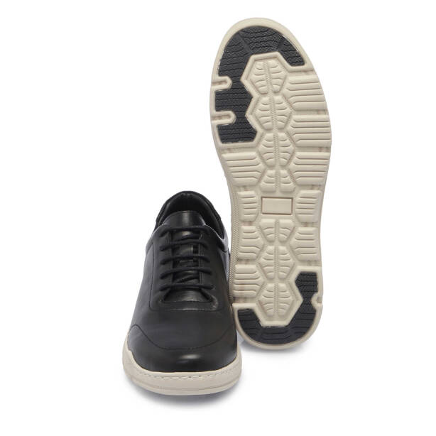 Siyah Hakiki Deri Erkek Sneaker - E25I1AY57286-A23 - Tergan