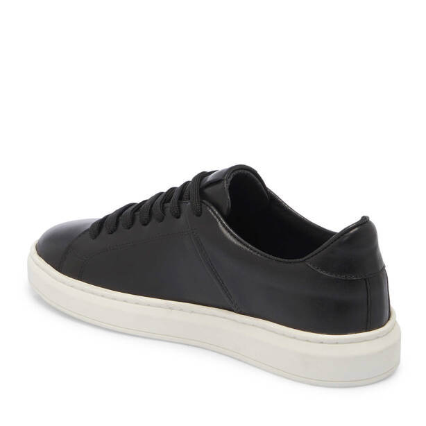 Siyah Hakiki Deri Erkek Sneaker - E25I1AY57292-A23 - Tergan