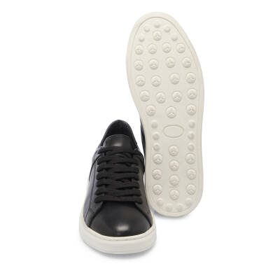  Siyah Deri Erkek Sneaker - E25I1AY57292-A23 - 4