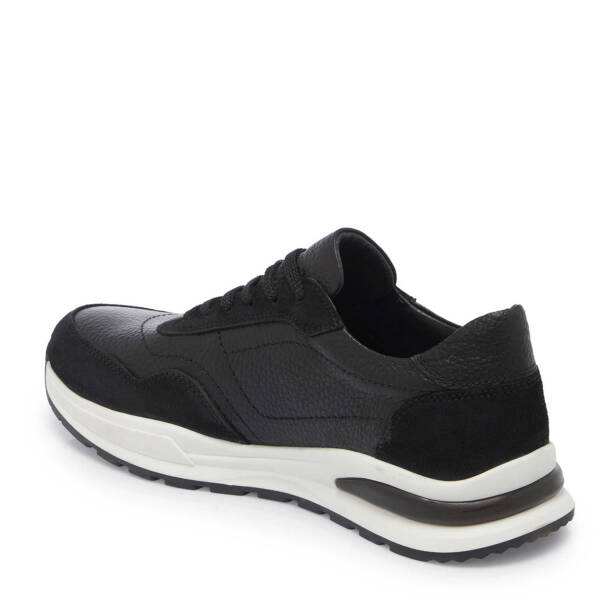 Siyah Hakiki Deri Erkek Sneaker - E25I1AY57296-W19 - 3