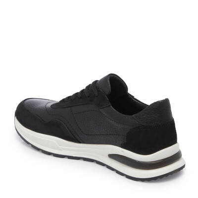  Siyah Deri Erkek Sneaker - E25I1AY57296-W19 - 2