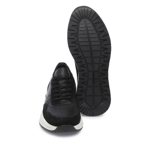 Siyah Hakiki Deri Erkek Sneaker - E25I1AY57296-W19 - 4
