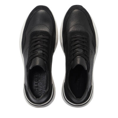  Siyah Deri Erkek Sneaker - E25I1AY57296-W19 - 5