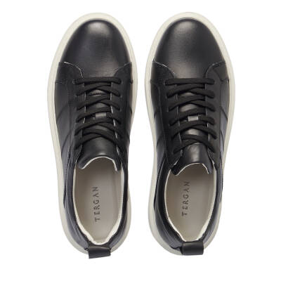 Siyah Deri Erkek Sneaker - E25I1AY57299-A23 - 5