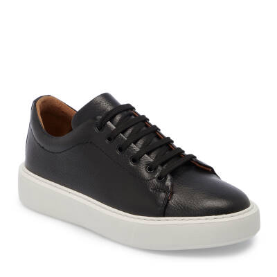 Siyah Deri Erkek Sneaker - E25I1AY57301-A41 