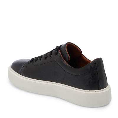 Siyah Deri Erkek Sneaker - E25I1AY57301-A41 - 2