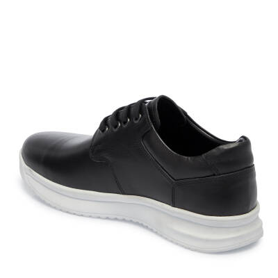 Siyah Deri Erkek Sneaker - E25I1AY57302-A23 - 2