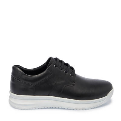 Siyah Deri Erkek Sneaker - E25I1AY57302-A23 - 3
