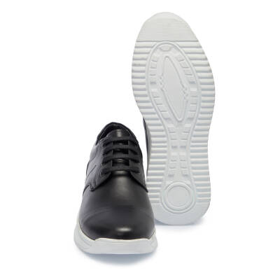 Siyah Deri Erkek Sneaker - E25I1AY57302-A23 - 4