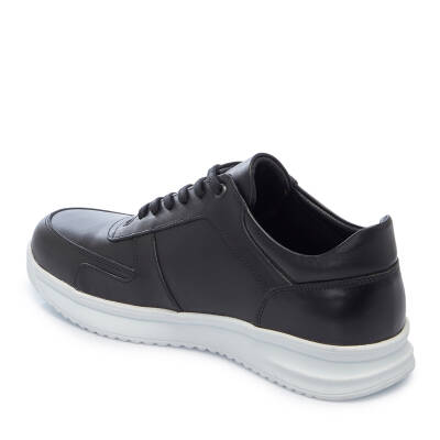 Siyah Deri Erkek Sneaker - E25I1AY57303-A23 - 2