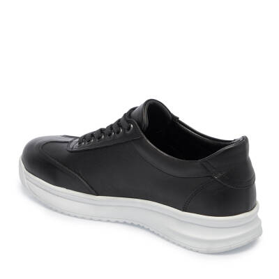 Siyah Deri Erkek Sneaker - E25I1AY57304-A23 - 2