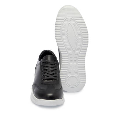 Siyah Deri Erkek Sneaker - E25I1AY57304-A23 - 4