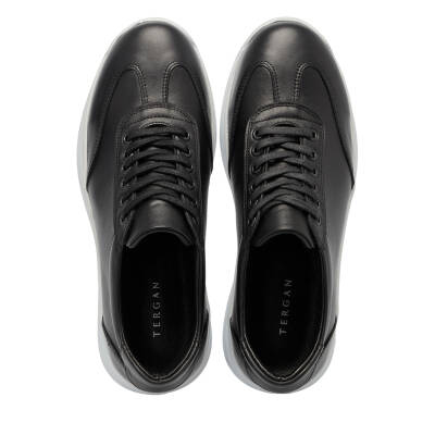 Siyah Deri Erkek Sneaker - E25I1AY57304-A23 - 5