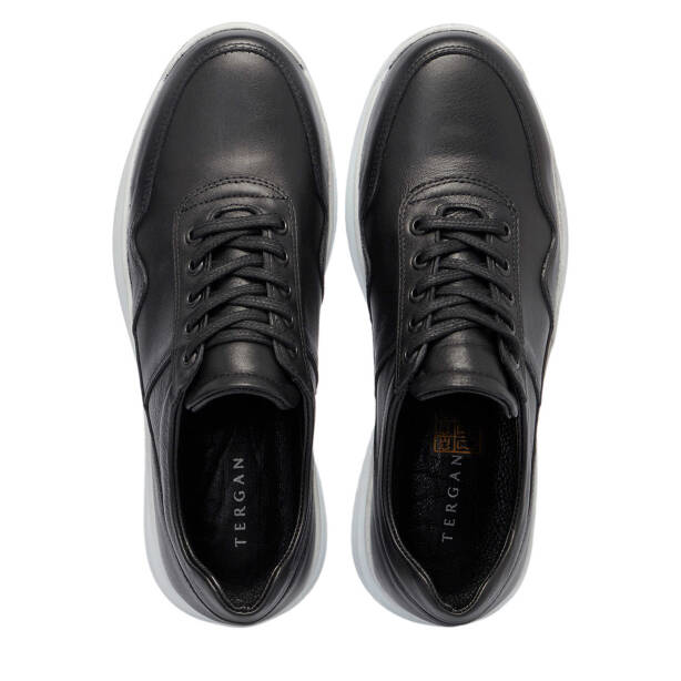 Siyah Deri Erkek Sneaker - E25I1AY57305-A23 - 5