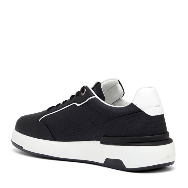 Siyah Hakiki Deri Erkek Sneaker - E25I1AY57316-A23 - 4